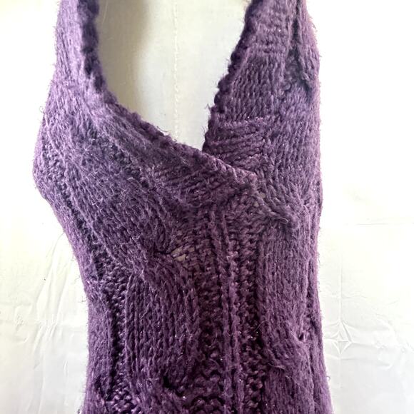 ANA Size Small Purple vest sweater A new Approach pull over roll over collar - Picture 3 of 10